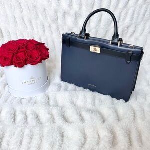 Michael Kors Navy Satchel
